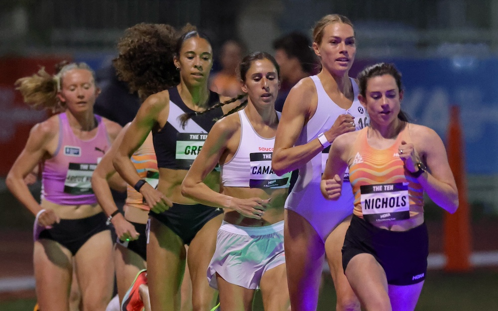 Colleen Quigley paces The TEN